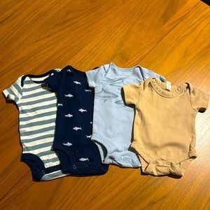 Newborn Onesies with sharks
